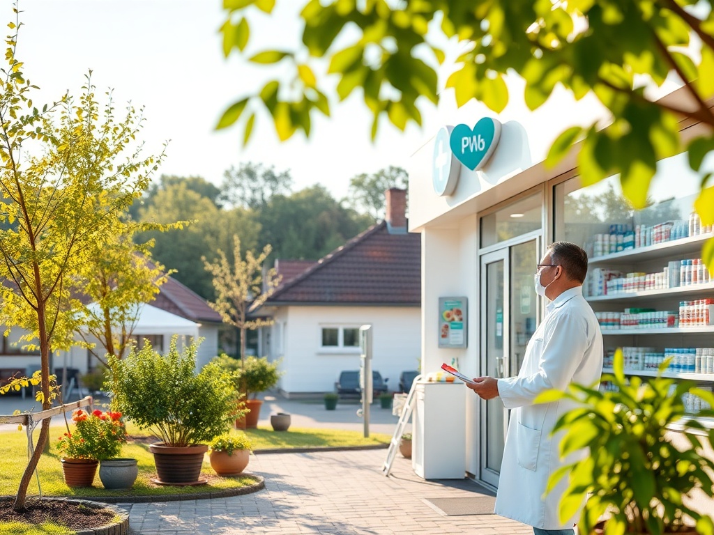 Mapa Kościana z zaznaczonymi placówkami medycznymi ilustrująca kolejki do specjalistów w Kościanie